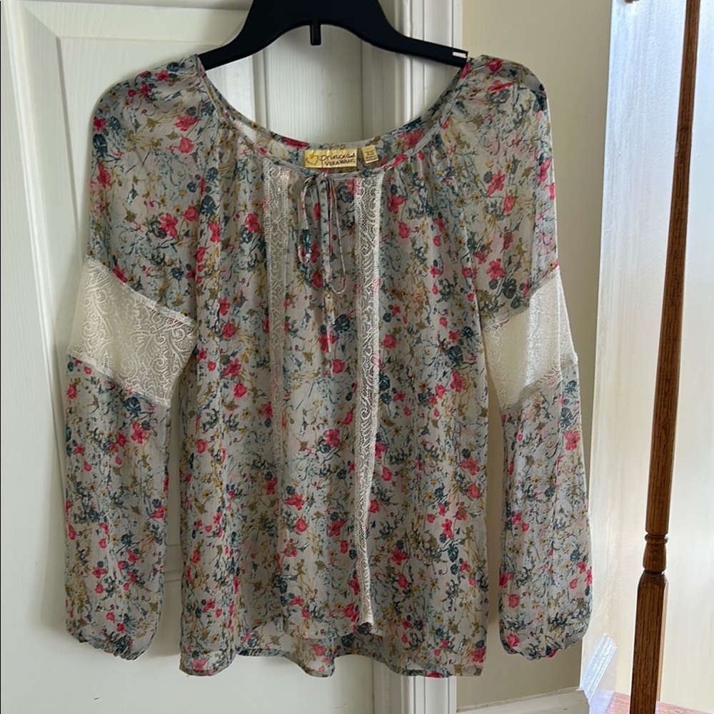 Princess Vera Wang Floral Pattern Blouse XS
